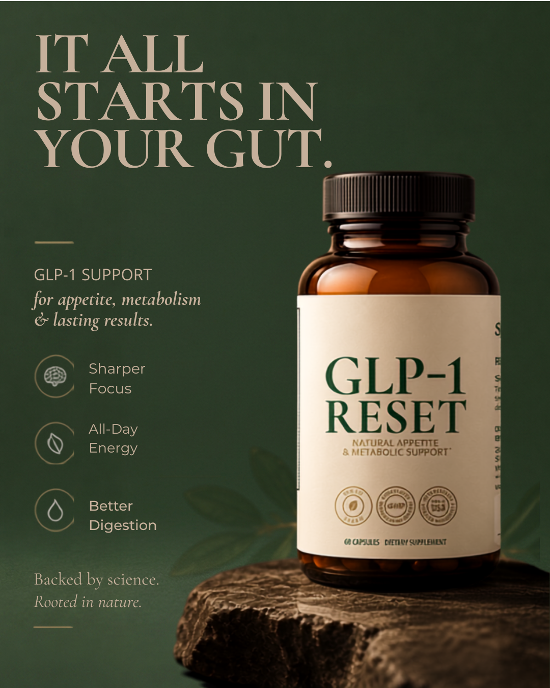 Natural Herbal Gut Health Probiotic Capsules